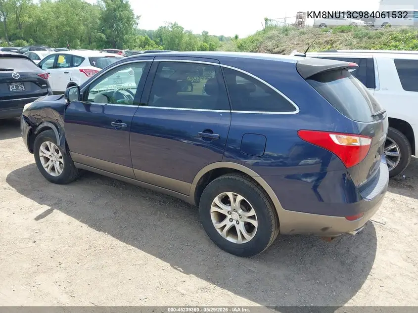 2008 Hyundai Veracruz Gls/Se/Limited VIN: KM8NU13C98U061532 Lot: 45239360