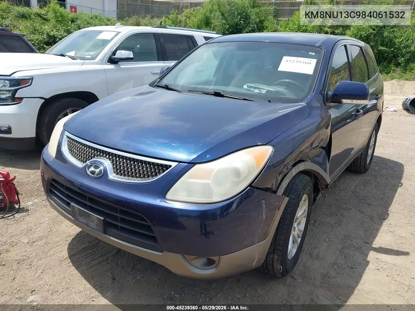 2008 Hyundai Veracruz Gls/Se/Limited VIN: KM8NU13C98U061532 Lot: 45239360