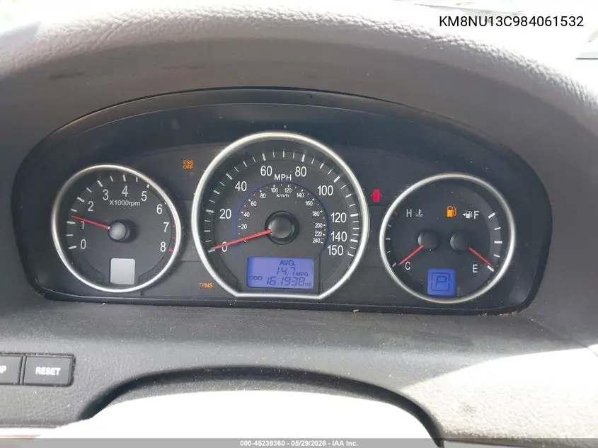 2008 Hyundai Veracruz Gls/Se/Limited VIN: KM8NU13C98U061532 Lot: 45239360