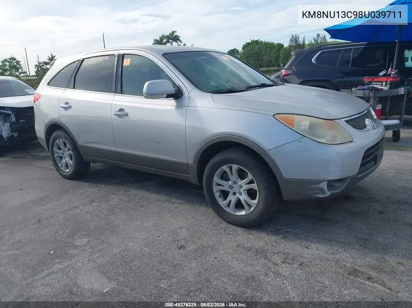 2008 Hyundai Veracruz Gls/Limited/Se VIN: KM8NU13C98U039711 Lot: 45276329