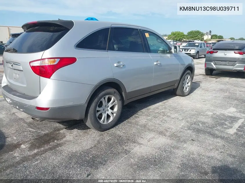 2008 Hyundai Veracruz Gls/Limited/Se VIN: KM8NU13C98U039711 Lot: 45276329