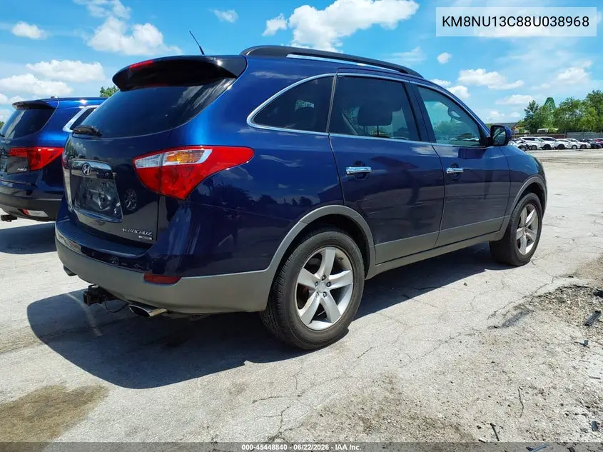 2008 Hyundai Veracruz Gls/Limited/Se VIN: KM8NU13C88U038968 Lot: 45448840