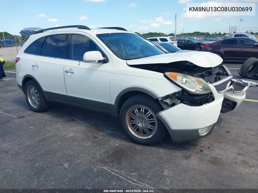 2008 Hyundai Veracruz Gls/Limited/Se VIN: KM8NU13C08U030699 Lot: 45451649