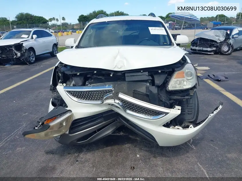2008 Hyundai Veracruz Gls/Limited/Se VIN: KM8NU13C08U030699 Lot: 45451649