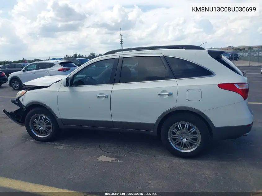 2008 Hyundai Veracruz Gls/Limited/Se VIN: KM8NU13C08U030699 Lot: 45451649