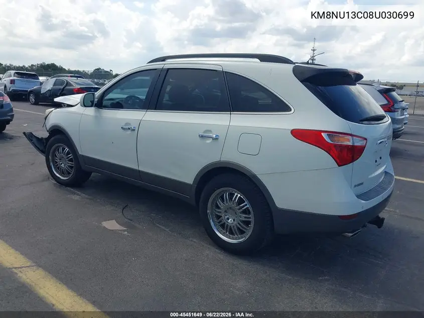 2008 Hyundai Veracruz Gls/Limited/Se VIN: KM8NU13C08U030699 Lot: 45451649