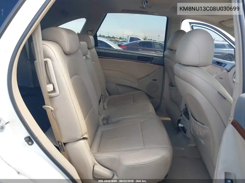 2008 Hyundai Veracruz Gls/Limited/Se VIN: KM8NU13C08U030699 Lot: 45451649