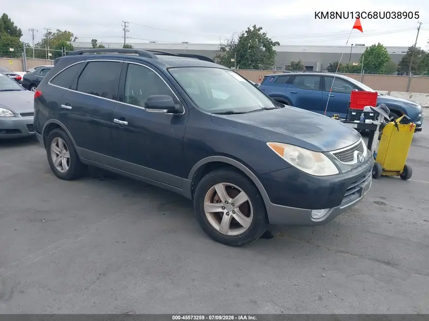 2008 Hyundai Veracruz Gls/Limited/Se VIN: KM8NU13C68U038905 Lot: 45573259