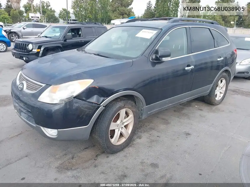 2008 Hyundai Veracruz Gls/Limited/Se VIN: KM8NU13C68U038905 Lot: 45573259