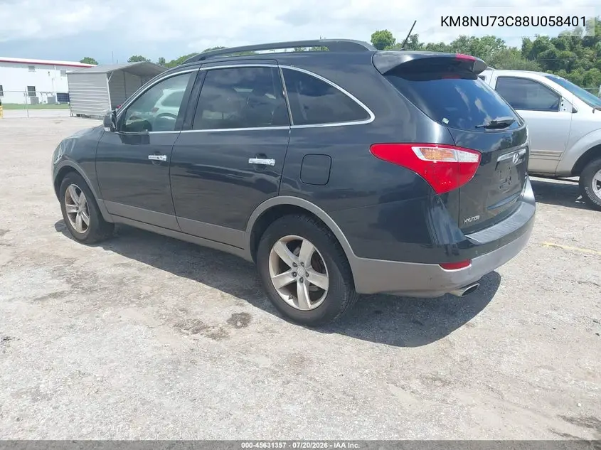2008 Hyundai Veracruz Gls/Limited/Se VIN: KM8NU73C88U058401 Lot: 45631357
