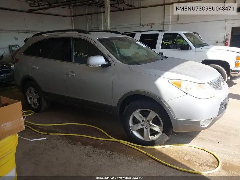 2008 Hyundai Veracruz Gls/Limited/Se VIN: KM8NU73C98U043471 Lot: 45641641