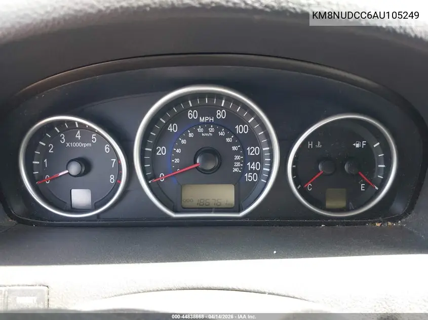 2010 Hyundai Veracruz Limited VIN: KM8NUDCC6AU105249 Lot: 44838668