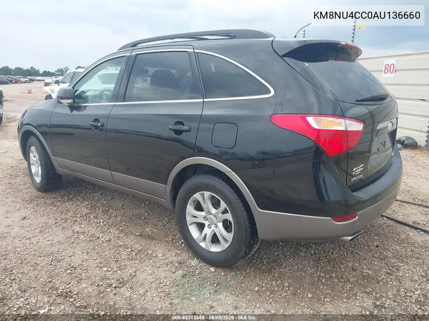 2010 Hyundai Veracruz Gls VIN: KM8NU4CC0AU136660 Lot: 45313549