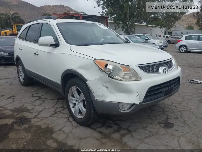 2010 Hyundai Veracruz Limited VIN: KM8NU4CC3AU101353 Lot: 45508080