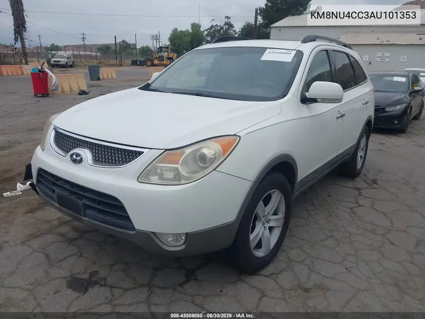 2010 Hyundai Veracruz Limited VIN: KM8NU4CC3AU101353 Lot: 45508080