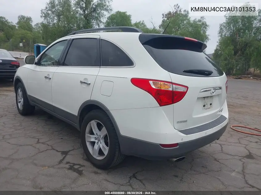 2010 Hyundai Veracruz Limited VIN: KM8NU4CC3AU101353 Lot: 45508080