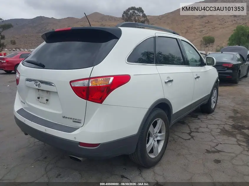 2010 Hyundai Veracruz Limited VIN: KM8NU4CC3AU101353 Lot: 45508080