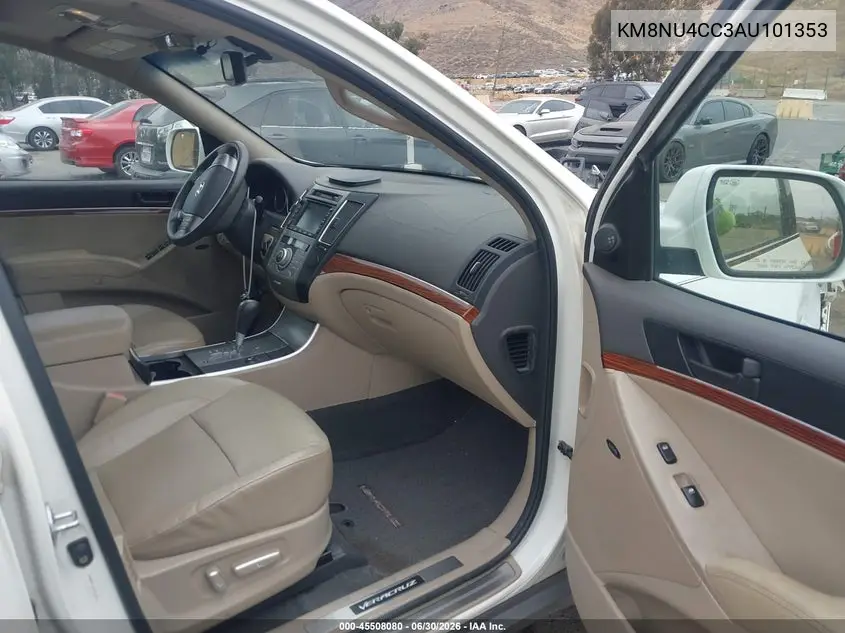2010 Hyundai Veracruz Limited VIN: KM8NU4CC3AU101353 Lot: 45508080