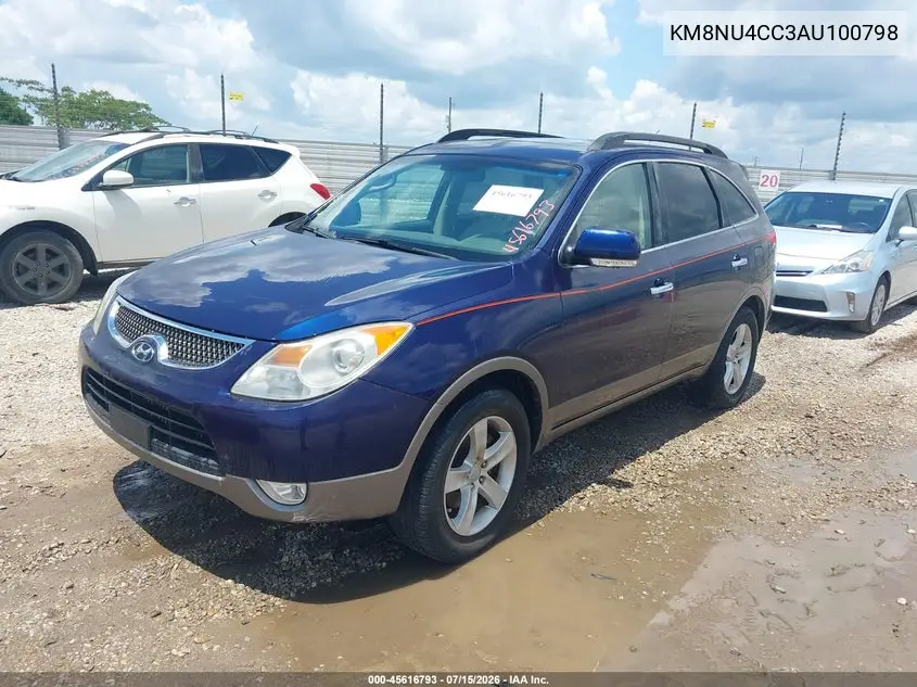 2010 Hyundai Veracruz Limited VIN: KM8NU4CC3AU100798 Lot: 45616793