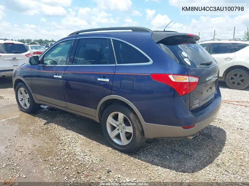 2010 Hyundai Veracruz Limited VIN: KM8NU4CC3AU100798 Lot: 45616793