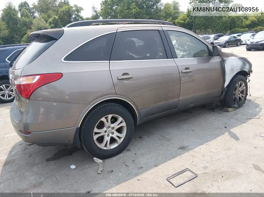 2010 Hyundai Veracruz Gls VIN: KM8NU4CC2AU108956 Lot: 45620476