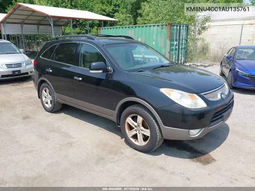 2010 Hyundai Veracruz Limited VIN: KM8NU4CC1AU135761 Lot: 45645989