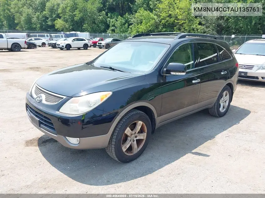 2010 Hyundai Veracruz Limited VIN: KM8NU4CC1AU135761 Lot: 45645989