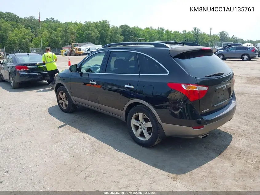 2010 Hyundai Veracruz Limited VIN: KM8NU4CC1AU135761 Lot: 45645989