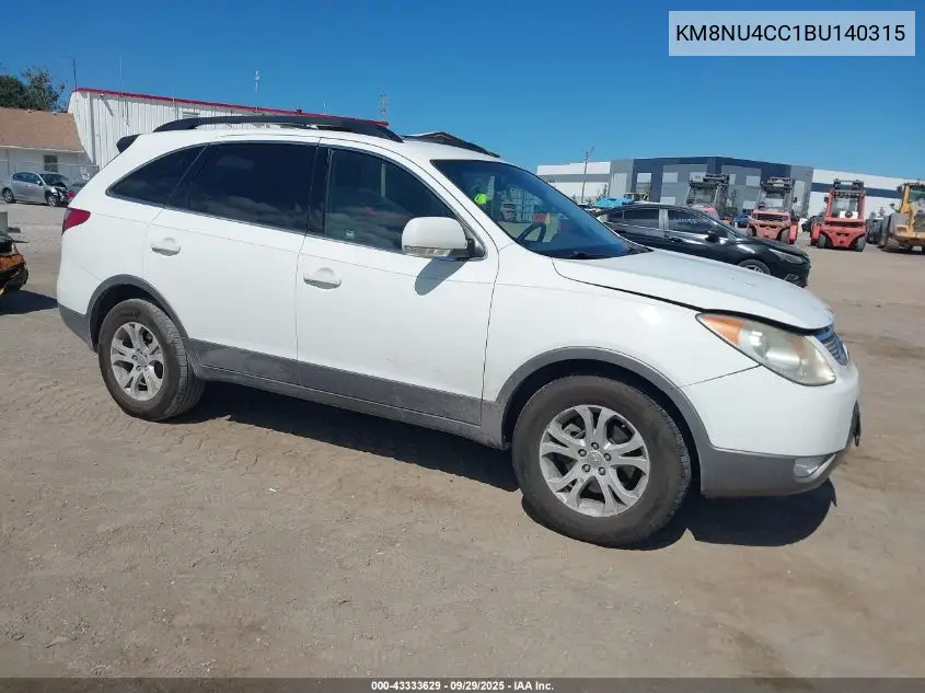 2011 Hyundai Veracruz Gls VIN: KM8NU4CC1BU140315 Lot: 43333629