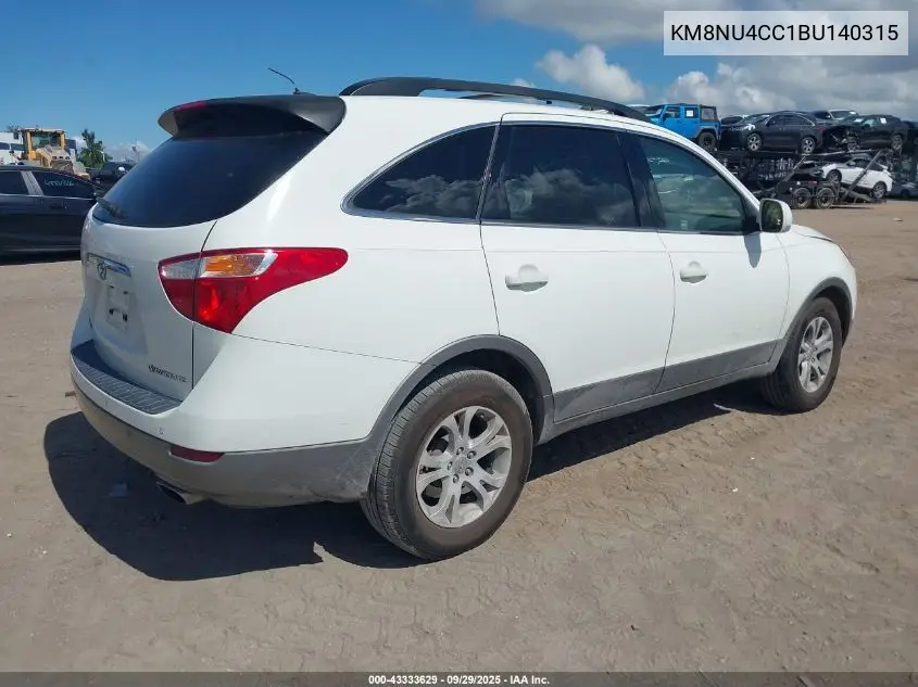 2011 Hyundai Veracruz Gls VIN: KM8NU4CC1BU140315 Lot: 43333629