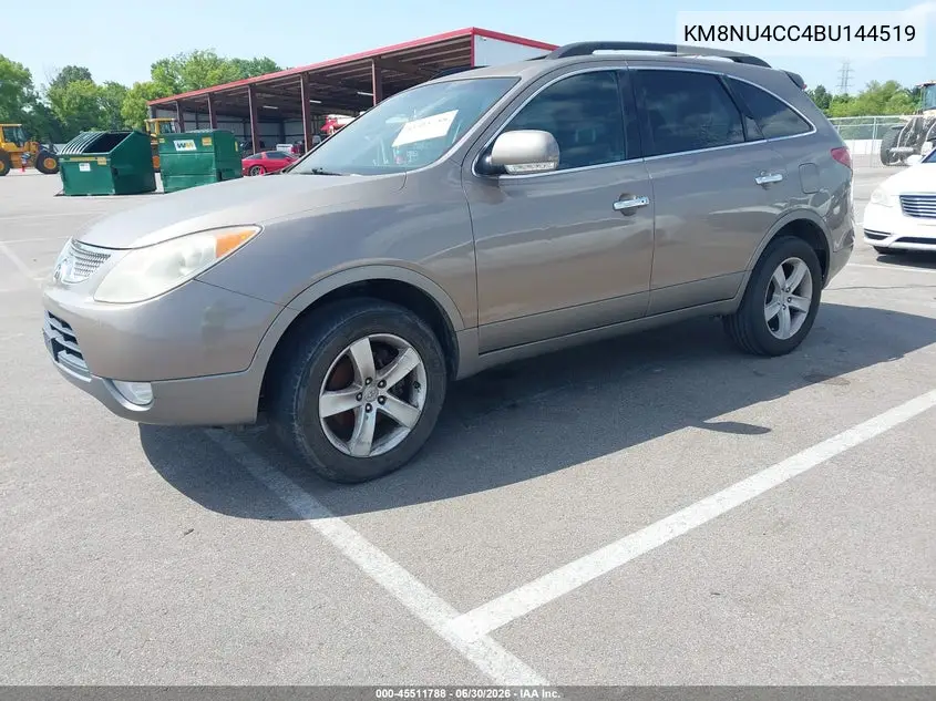 2011 Hyundai Veracruz Limited VIN: KM8NU4CC4BU144519 Lot: 45511788