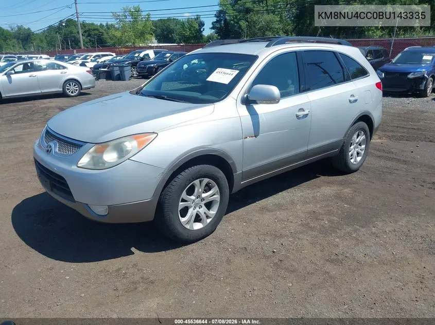 2011 Hyundai Veracruz Gls VIN: KM8NU4CC0BU143335 Lot: 45536644