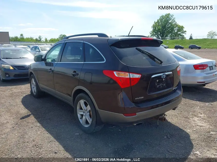 2012 Hyundai Veracruz Gls/Limited VIN: KM8NUDCC8CU179615 Lot: 12621691
