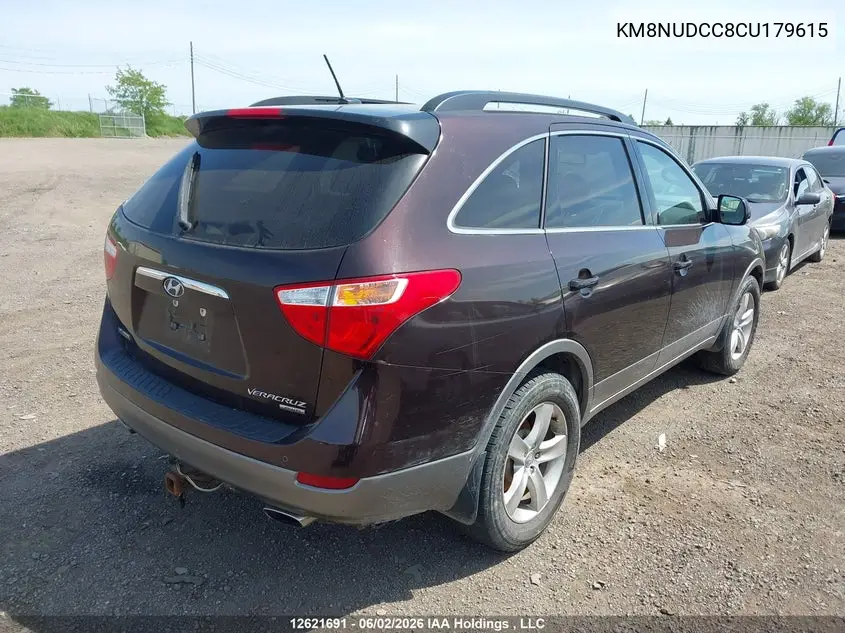 2012 Hyundai Veracruz Gls/Limited VIN: KM8NUDCC8CU179615 Lot: 12621691