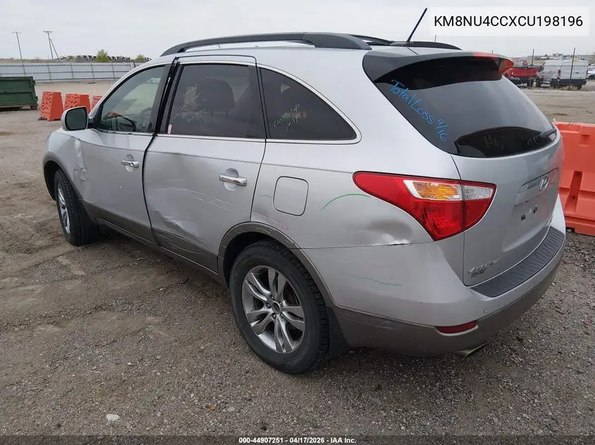 2012 Hyundai Veracruz Limited VIN: KM8NU4CCXCU198196 Lot: 44907251