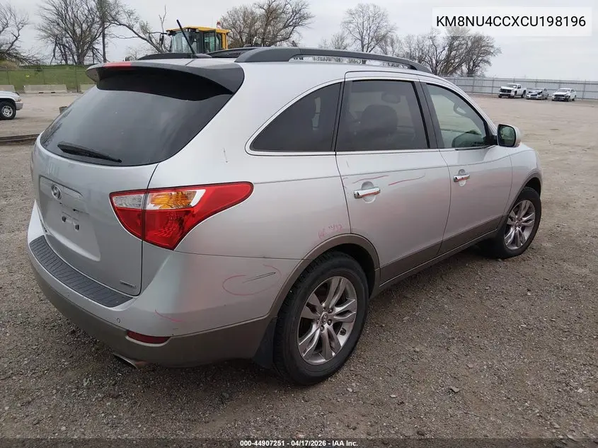 2012 Hyundai Veracruz Limited VIN: KM8NU4CCXCU198196 Lot: 44907251