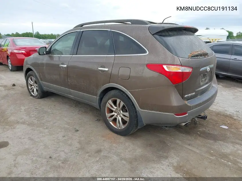 2012 Hyundai Veracruz Limited VIN: KM8NUDCC8CU191134 Lot: 44987157