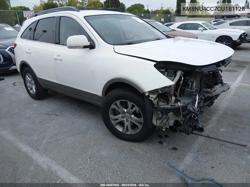 2012 Hyundai Veracruz Gls VIN: KM8NU4CC7CU181128 Lot: 45457643