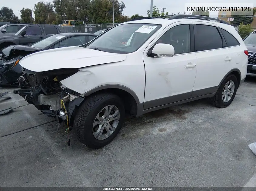 2012 Hyundai Veracruz Gls VIN: KM8NU4CC7CU181128 Lot: 45457643