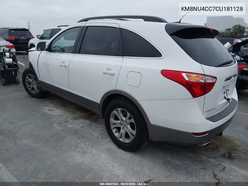 2012 Hyundai Veracruz Gls VIN: KM8NU4CC7CU181128 Lot: 45457643
