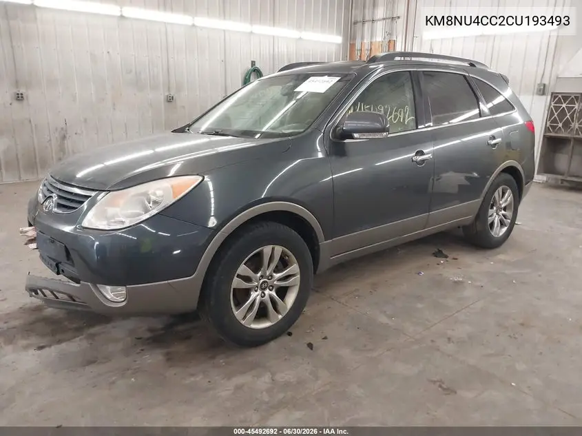 2012 Hyundai Veracruz Limited VIN: KM8NU4CC2CU193493 Lot: 45492692