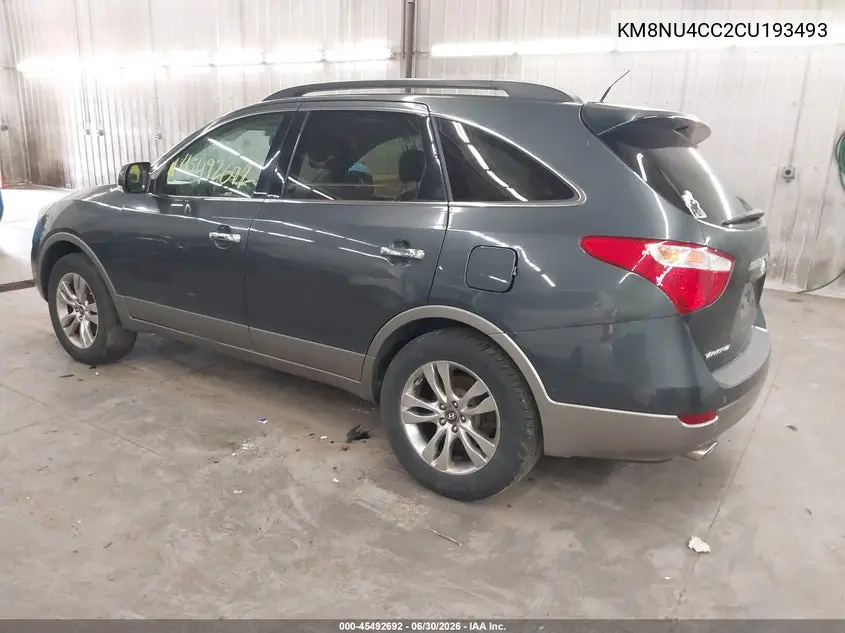 2012 Hyundai Veracruz Limited VIN: KM8NU4CC2CU193493 Lot: 45492692