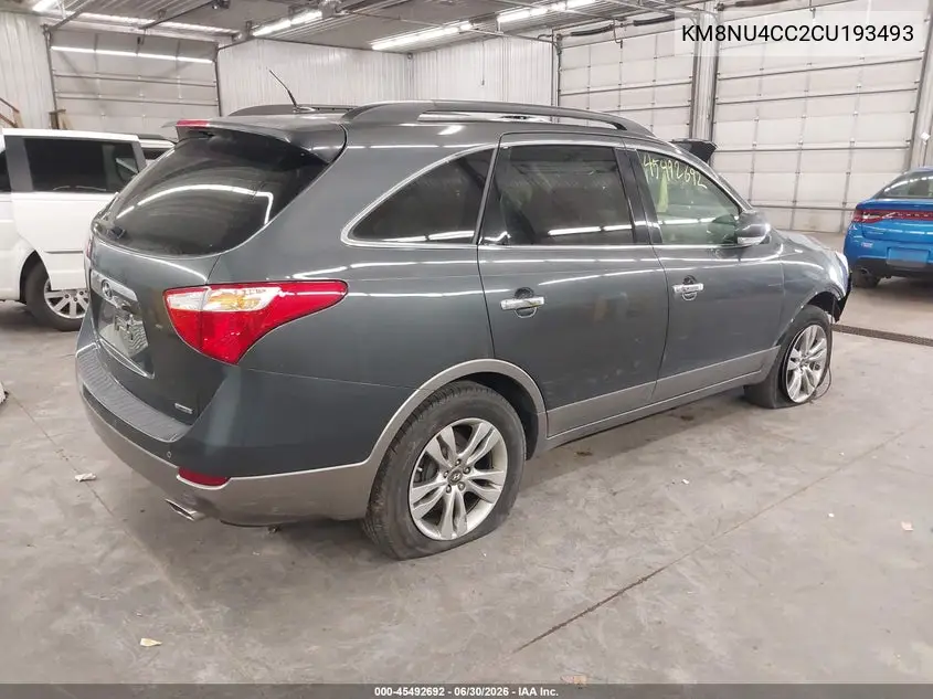 2012 Hyundai Veracruz Limited VIN: KM8NU4CC2CU193493 Lot: 45492692