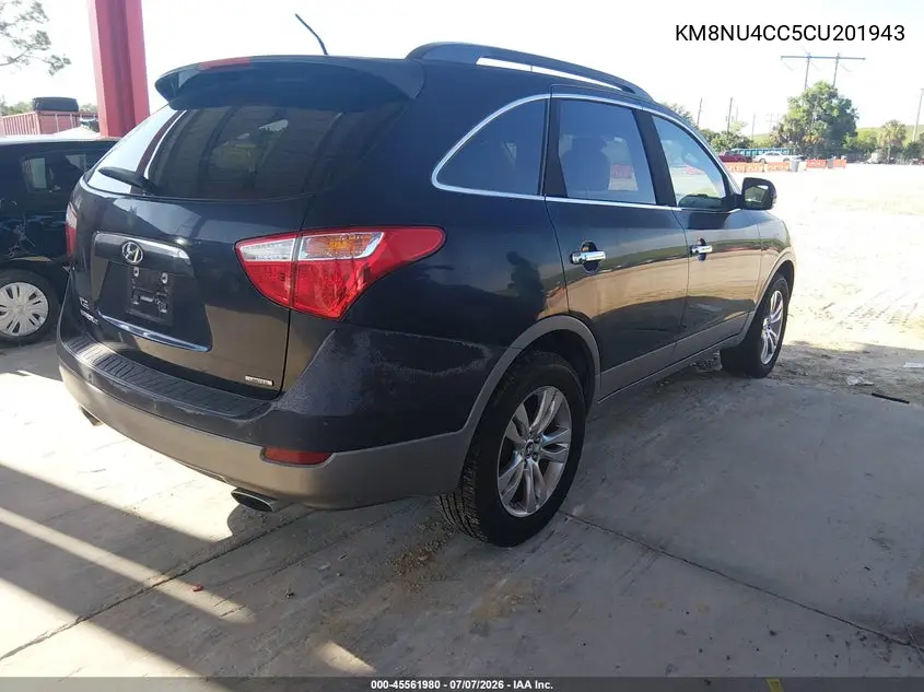 2012 Hyundai Veracruz Limited VIN: KM8NU4CC5CU201943 Lot: 45561980