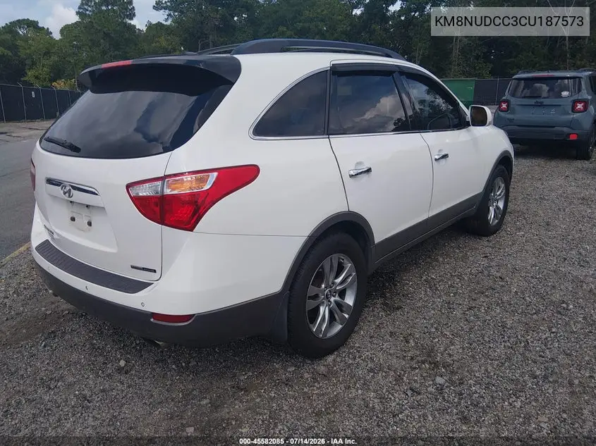 2012 Hyundai Veracruz Limited VIN: KM8NUDCC3CU187573 Lot: 45582085