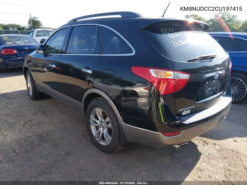 2012 Hyundai Veracruz Limited VIN: KM8NUDCC2CU197415 Lot: 45620344