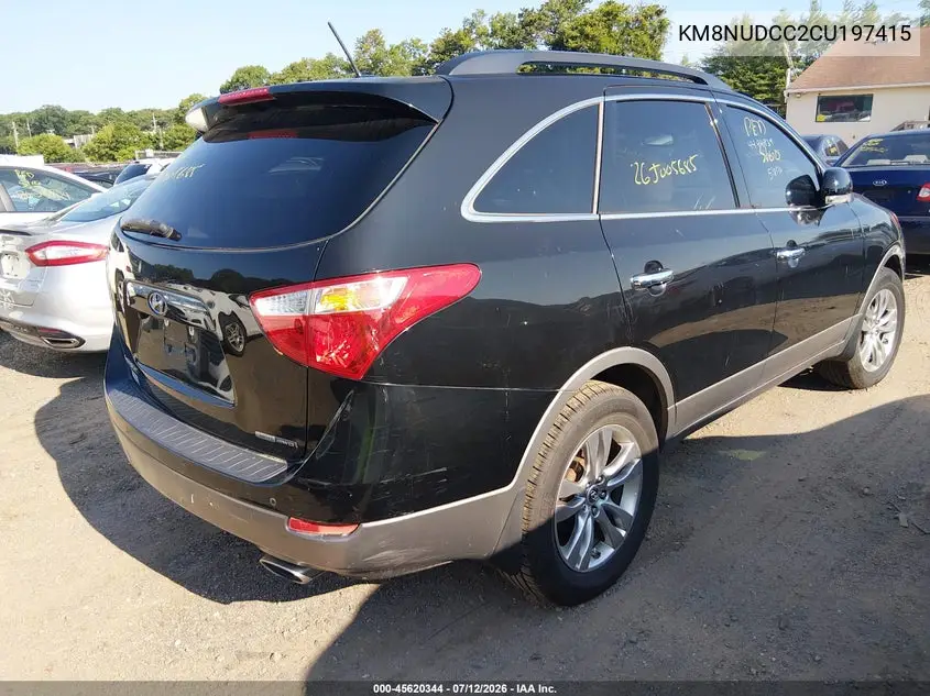 2012 Hyundai Veracruz Limited VIN: KM8NUDCC2CU197415 Lot: 45620344
