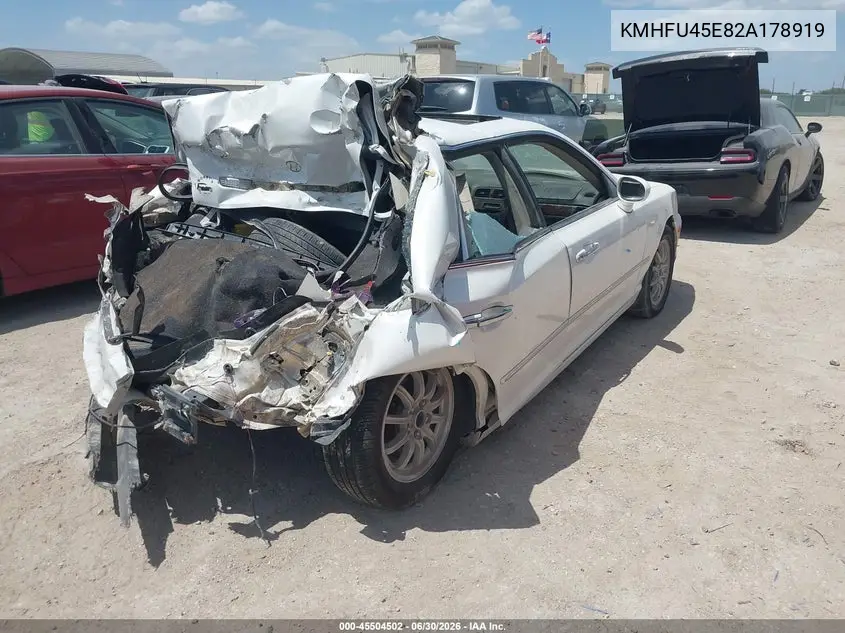 2002 Hyundai Xg350 L VIN: KMHFU45E82A178919 Lot: 45504502