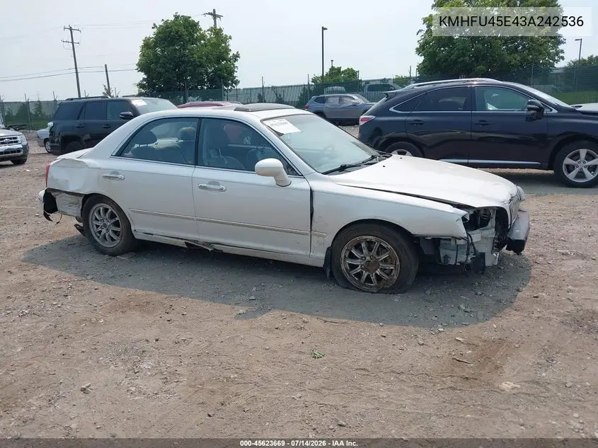 2003 Hyundai Xg350 L VIN: KMHFU45E43A242536 Lot: 45623669