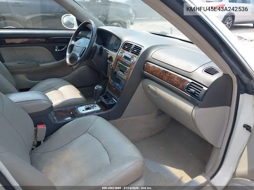 2003 Hyundai Xg350 L VIN: KMHFU45E43A242536 Lot: 45623669
